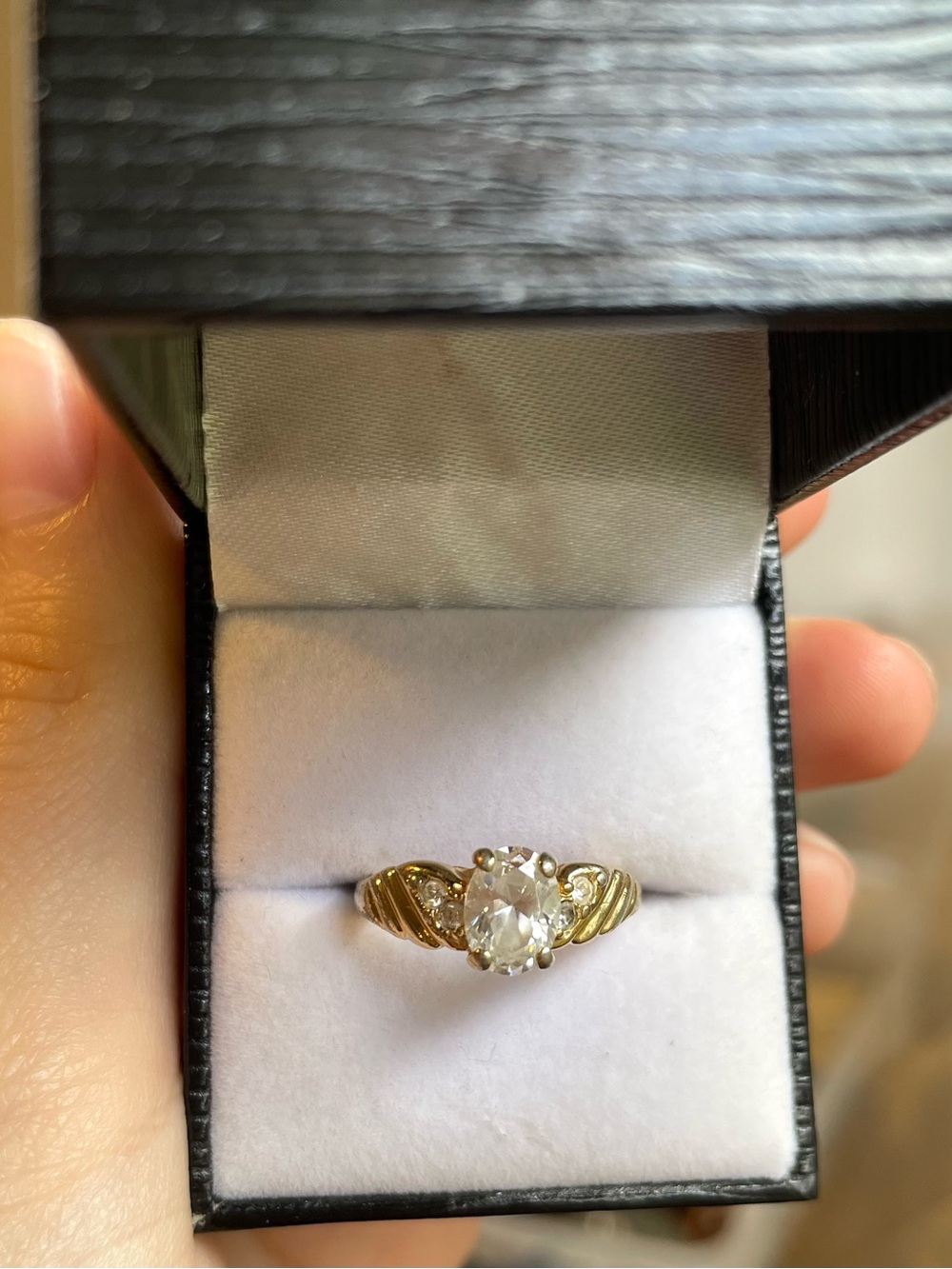 Vintage Clark & Coombs Retro Gold-Tone Solitaire Ring |SZ 6